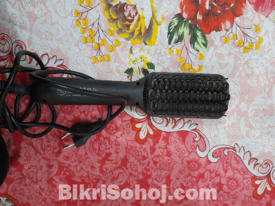 Brush hair straightner